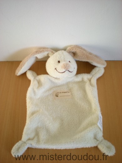 Doudou Lapin Nicotoy Ecru beige 