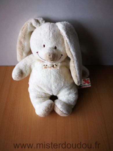 Doudou Lapin Nicotoy Ecru beige 