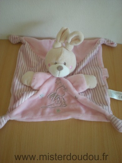 Doudou Lapin Nicotoy Rose beige 