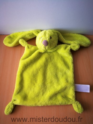 Doudou Lapin Nicotoy Simba toys vert anis 