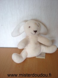 Doudou Lapin Noukie s Ecru interieur des oreilles blanc Un légère trace sur la tête