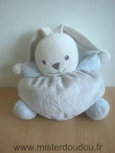 Doudou Lapin Nounours Gris bleu 