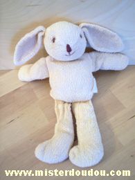 Doudou Lapin Obaibi okaidi Beige En tissus eponge, lapin okaidi? étiquette effacée.