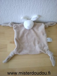 Doudou Lapin Obaibi okaidi Marron blanc 