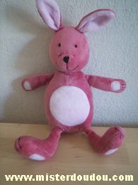 Doudou Lapin Obaibi okaidi Rose 