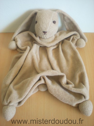 Doudou Lapin Peppa Tissus beige bio 