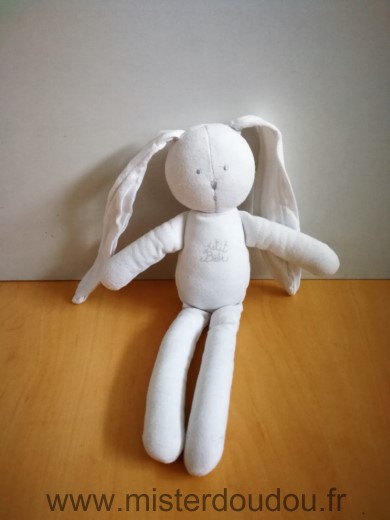 Doudou Lapin Petit bateau Blanc petit bebe 