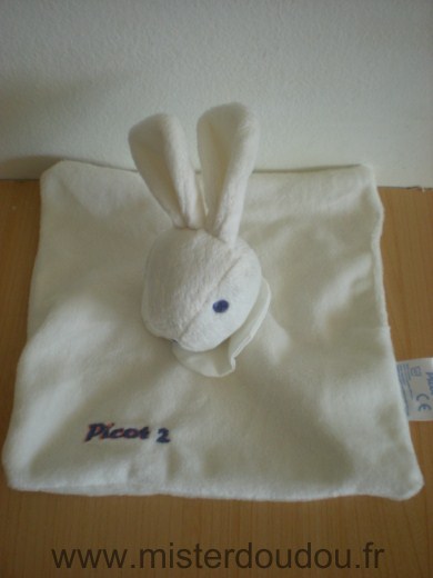 Doudou Lapin Picot Blanc picot 2 