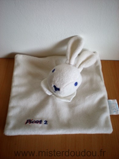 Doudou Lapin Picot Blanc picot 2 