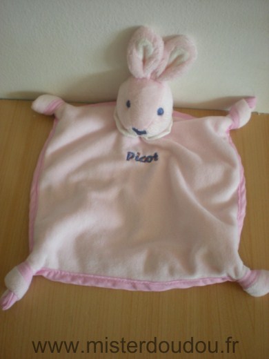 Doudou Lapin Picot Rose 