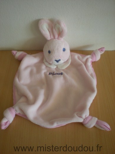 Doudou Lapin Picot Rose 