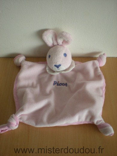 Doudou Lapin Picot Rose 