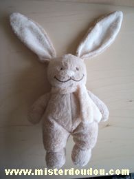 Doudou Lapin Plushies Beige écharpe rose Plushies comme nicotoy