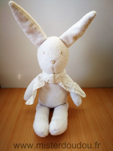 Doudou Lapin Sergent major Blanc 