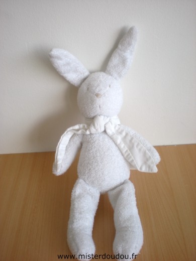 Doudou Lapin Sergent major Blanc 