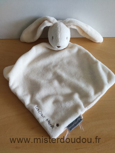 Doudou Lapin Sergent major Blanc beige 