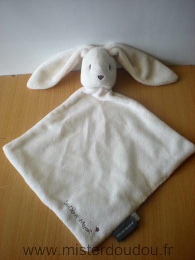 Doudou Lapin Sergent major Ecru 