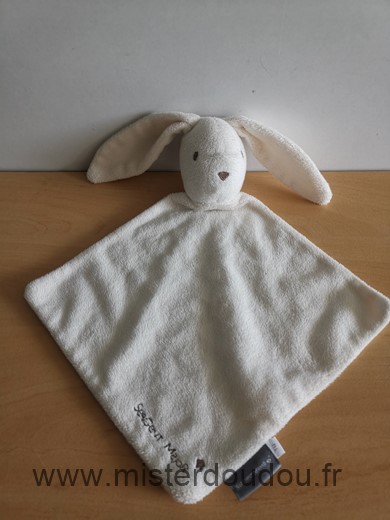 Doudou Lapin Sergent major Ecru 