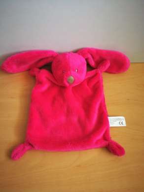 Doudou Lapin Simba toy Nicotoy rose fushia 