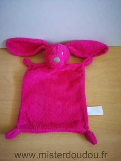 Doudou Lapin Simba toy Rose fushia nicotoy 