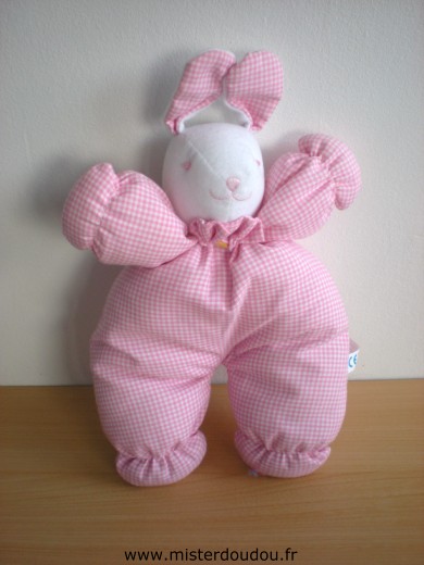 Doudou Lapin Simpson trading Vichy rose 