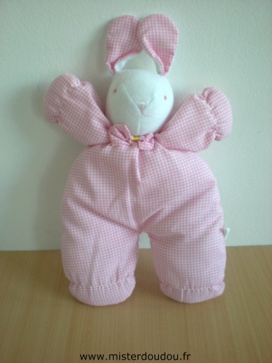 Doudou Lapin Simpson trading Vichy rose 