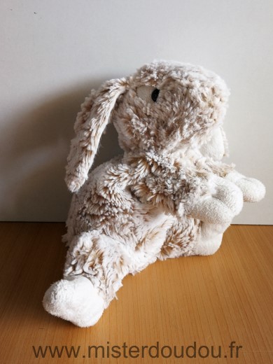 Doudou Lapin Soft friends Beige blanc chine 