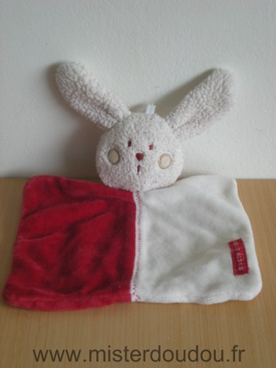 Doudou Lapin Sucre d orge Rouge blanc 