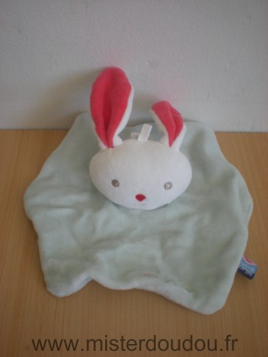 Doudou Lapin Sucre d orge Vert blanc rouge 