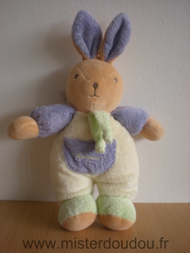 Doudou Lapin Takinou Jaune mauve 