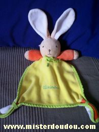 Doudou Lapin Takinou Maron / jaune / orange 