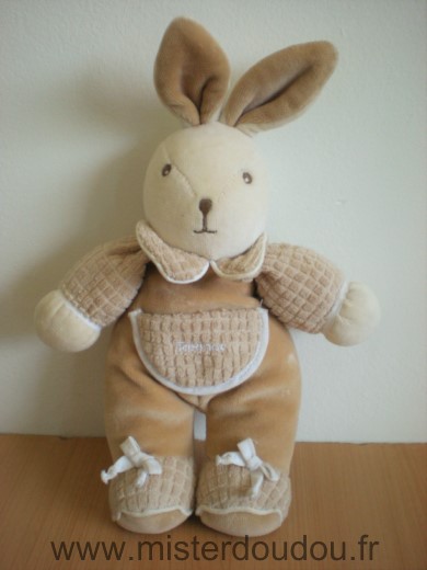 Doudou Lapin Takinou Marron beige 