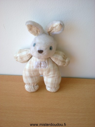 Doudou Lapin Tartine et chocolat Beige 