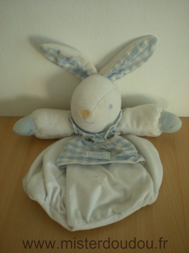 Doudou Lapin Tartine et chocolat Blanc bleu range pyjama 