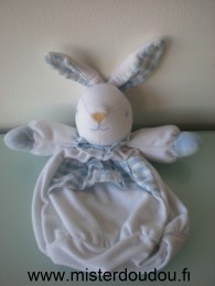 Doudou Lapin Tartine et chocolat Bleu blanc range pyjama 