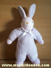 Doudou Lapin Tartine et chocolat Rose 