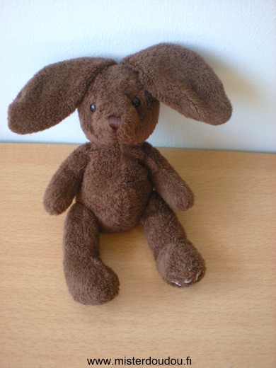 Doudou Lapin Tcf Marron 