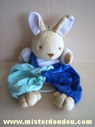 Doudou Lapin Tex Beige bleu marine vert blanc Doudou usagé, le proposons pour un dépannage urgent :  petit prix