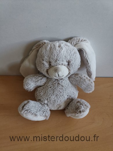 Doudou Lapin Tex Beige chine blanc 