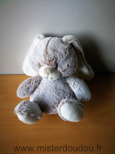 Doudou Lapin Tex Beige marron blanc chine 