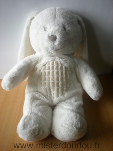 Doudou Lapin Tex Blanc beige 