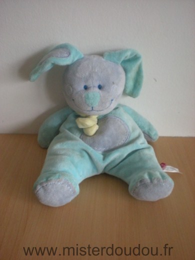 Doudou Lapin Tex Bleu mauve 