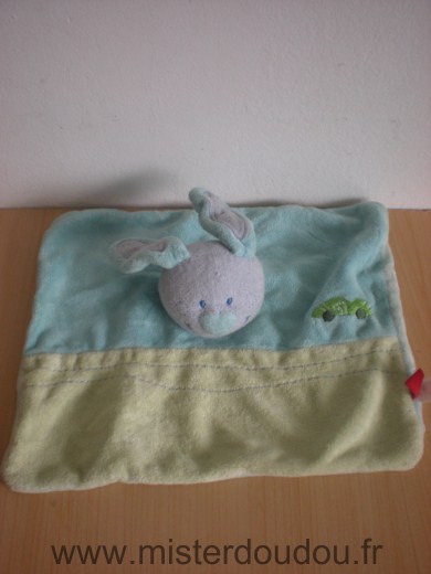 Doudou Lapin Tex Bleu vert 