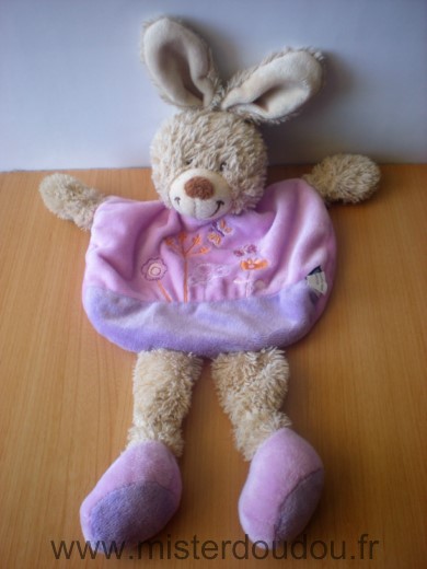 Doudou Lapin Tex Mauve 