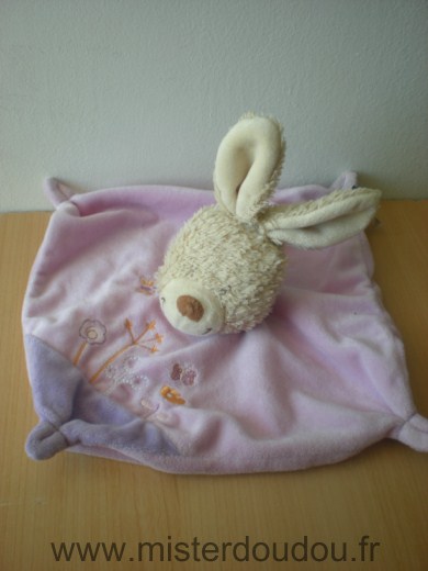 Doudou Lapin Tex Mauve 