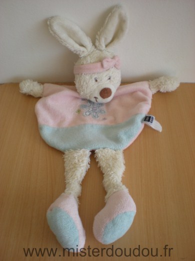 Doudou Lapin Tex Rose bleu 