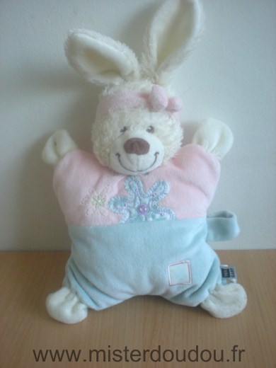 Doudou Lapin Tex Rose bleu 