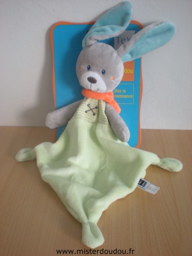 Doudou Lapin Tex Vert 