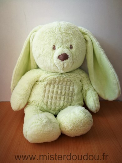 Doudou Lapin Tex Vert anis 