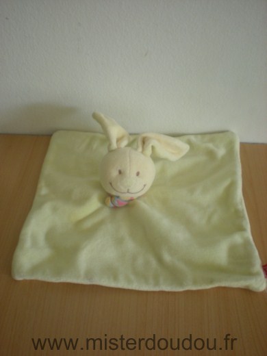 Doudou Lapin Tex Vert jaune 